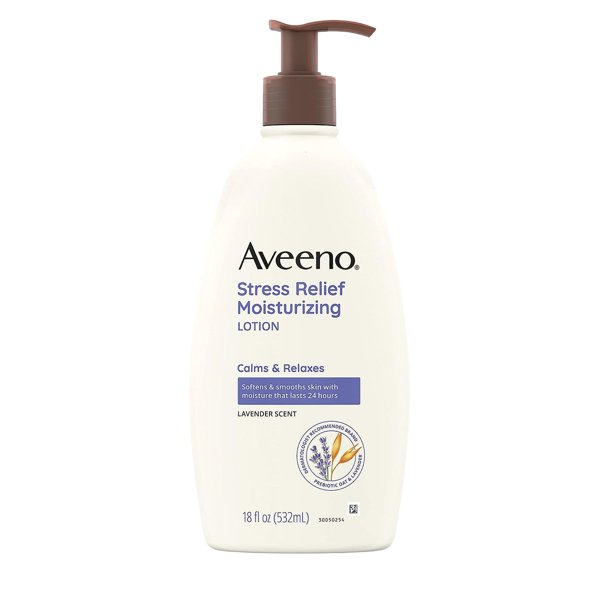 Aveeno Stress Relief Body Lotion With Lavender, 18 Oz (3-Pack) - Non-Greasy Oatmeal Moisturizer