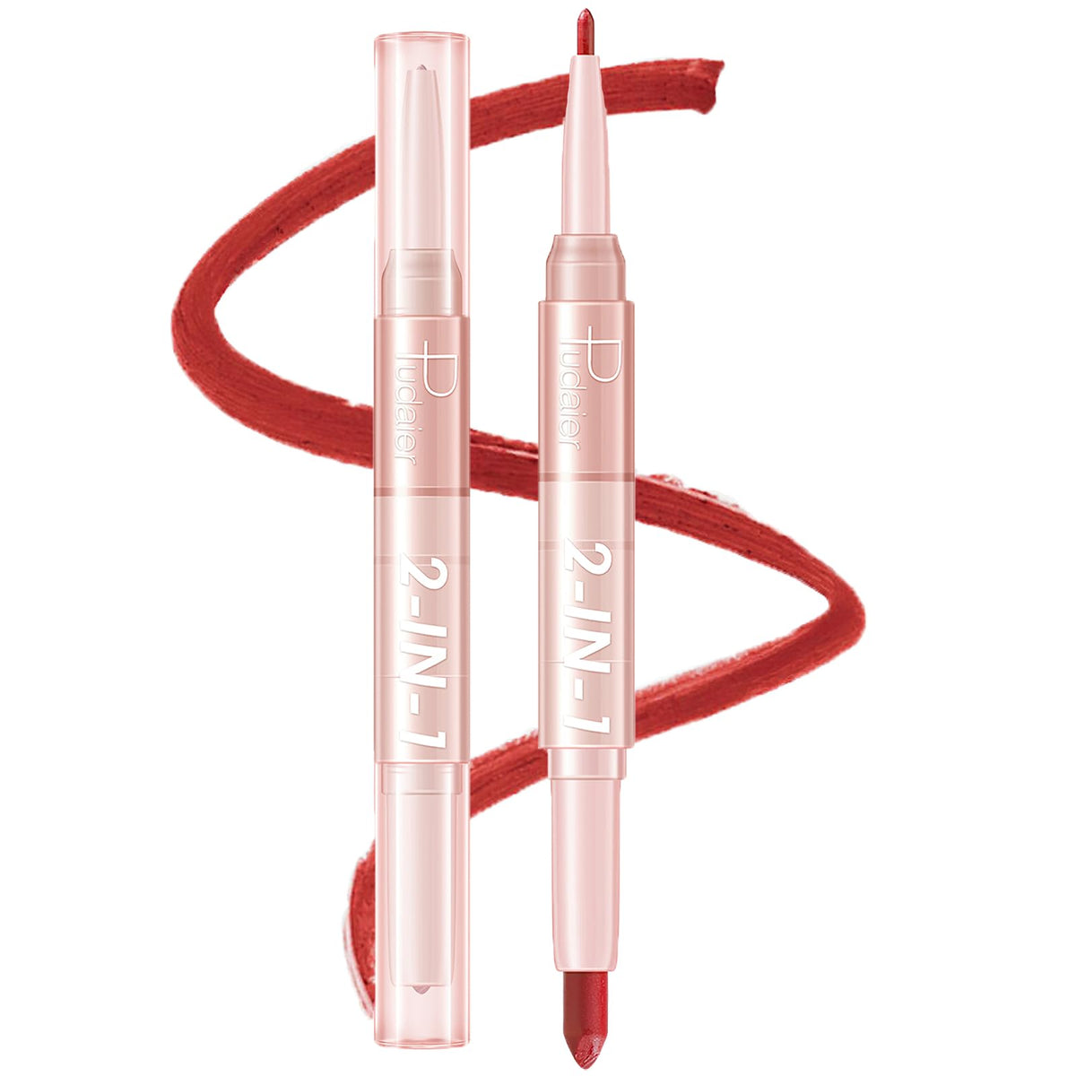 Mielikki 2-In-1 Lip Liner & Lipstick Set, Matte Waterproof Crayon, Long Lasting #02