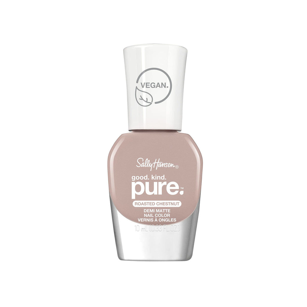 Sally Hansen GoodKindPure Demi Matte Vegan Nail Color  Roasted Chestnut  033 fl oz Pack of 1