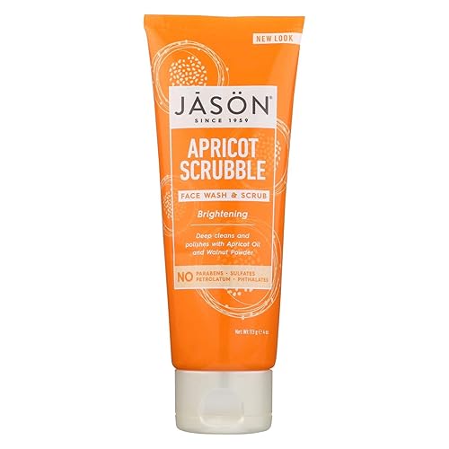 Jason Apricot Scrubble Face Wash, 4 Oz - Gentle Exfoliating Cleanser For Healthy Skin