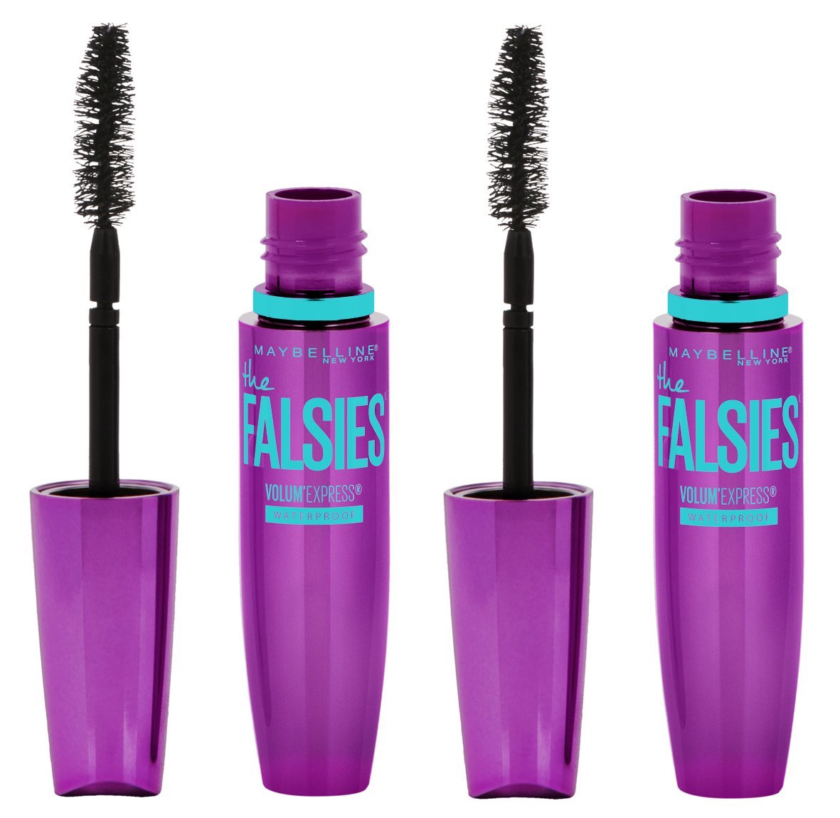 Maybelline Volum' Express Falsies Waterproof Mascara, Very Black, 2 Count, 0.25 Fl Oz