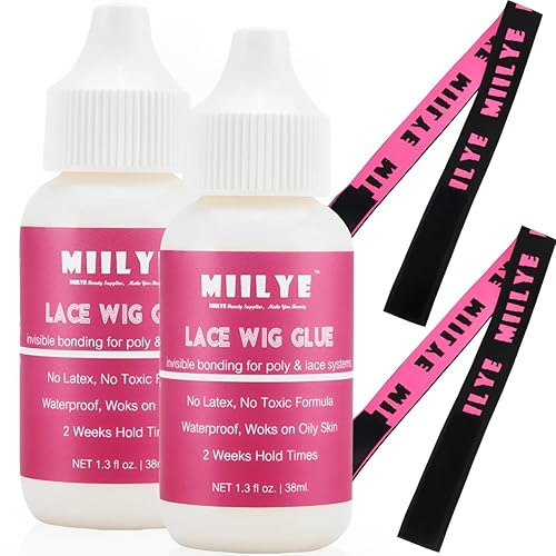 Miilye Lace Glue For Wigs - Strong Hold, Waterproof Adhesive For Lace Front Wigs, White