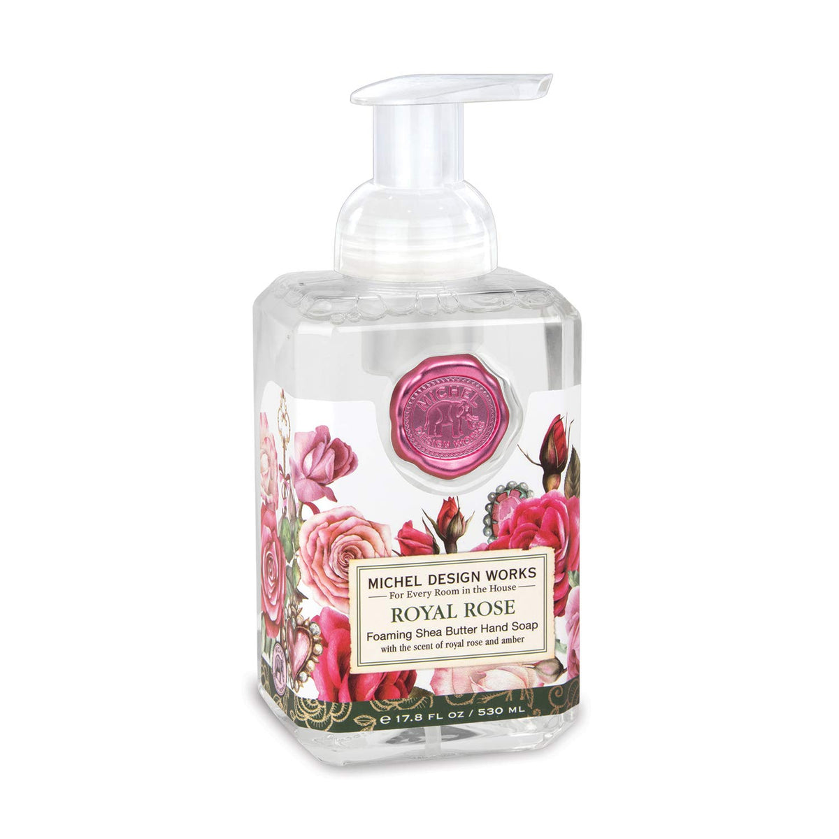 Michel Design Works Royal Rose Foaming Hand Soap, 17.8 Fl Oz - Clear Liquid