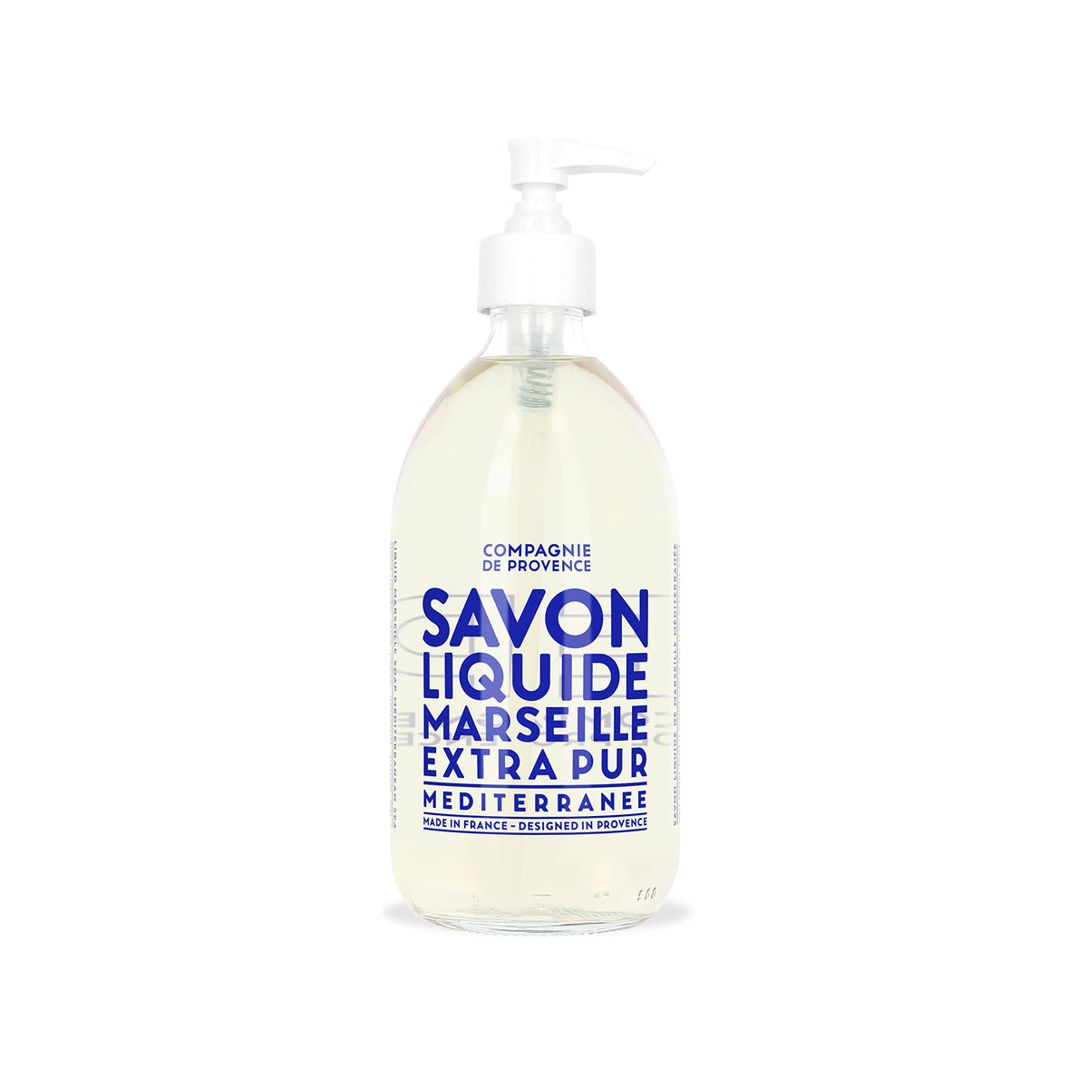 La Compagnie De Provence Sea Blue Liquid Soap - Savon De Marseille, 16.7 Fl Oz Glass Pump Bottle