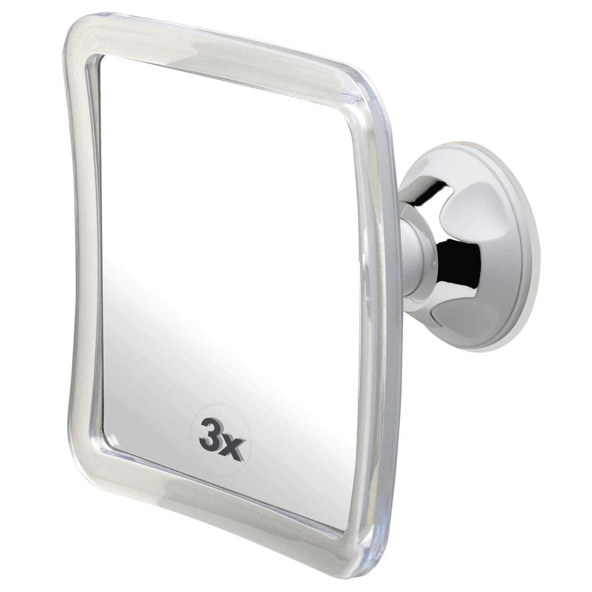 Mirrorvana 3X Fogless Shower Mirror With Suction Cup, Shatterproof, 6.3&quot; X 