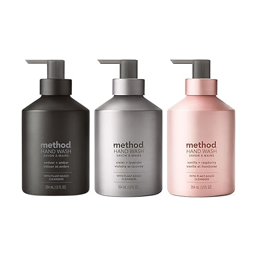 Method Foaming Hand Soap Variety Pack - Amber, Violet Lavender, Vanilla Raspberry, 3 Ct, 10 Oz