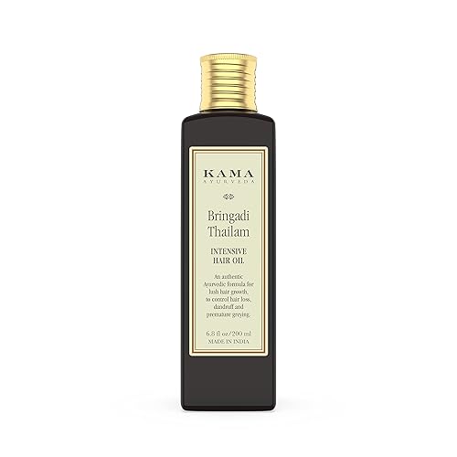 KAMA AYURVEDA Bringadi Tailam Oil - 200ML Herbal Hair Oil for Healthy Scalp and Hair Growth