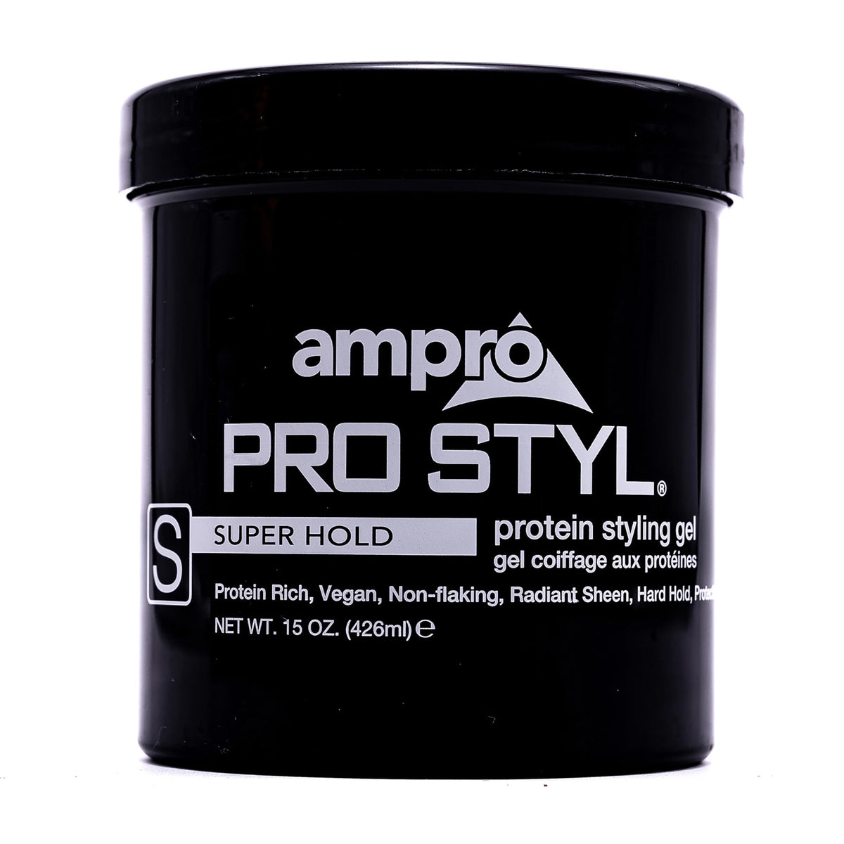 Ampro Protein Styling Gel For Curly Hair - Strong Hold, Frizz Control - 15 Oz