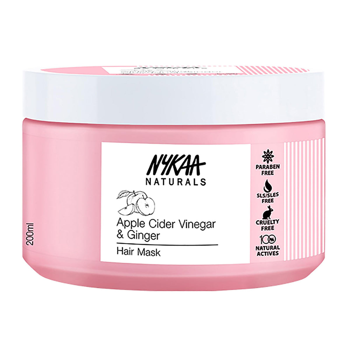 Nykaa Naturals Apple Cider Vinegar Hair Mask, 6.76 Oz - Anti-Dandruff, Promotes Hair Growth