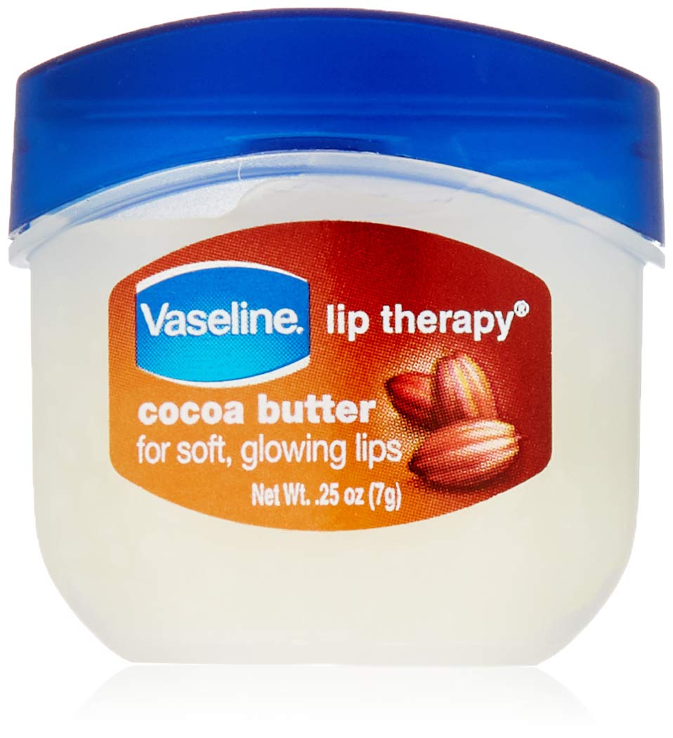 Vaseline Lip Therapy Cocoa Butter, 25 Oz - Moisturizing Lip Balm, Pack Of 9, Cream White