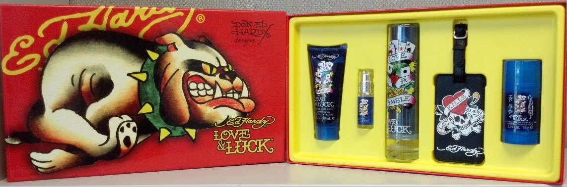 Christian Audigier Love & Luck Gift Set - Ed Hardy Fragrance For Men & Women