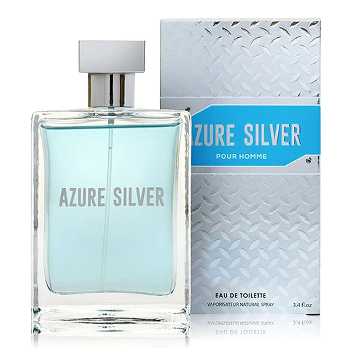 Mirage Brands Azure Silver Pour Homme Eau De Toilette Spray 3.4 Oz Perfume For Men