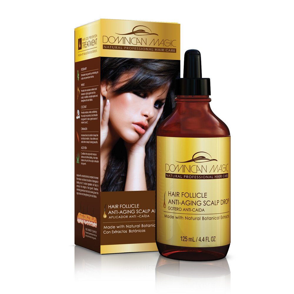 Dominican Magic Hair Follicle Anti-Ageing Scalp Drops, 4.4Oz (2 Pack) - Revitalize &