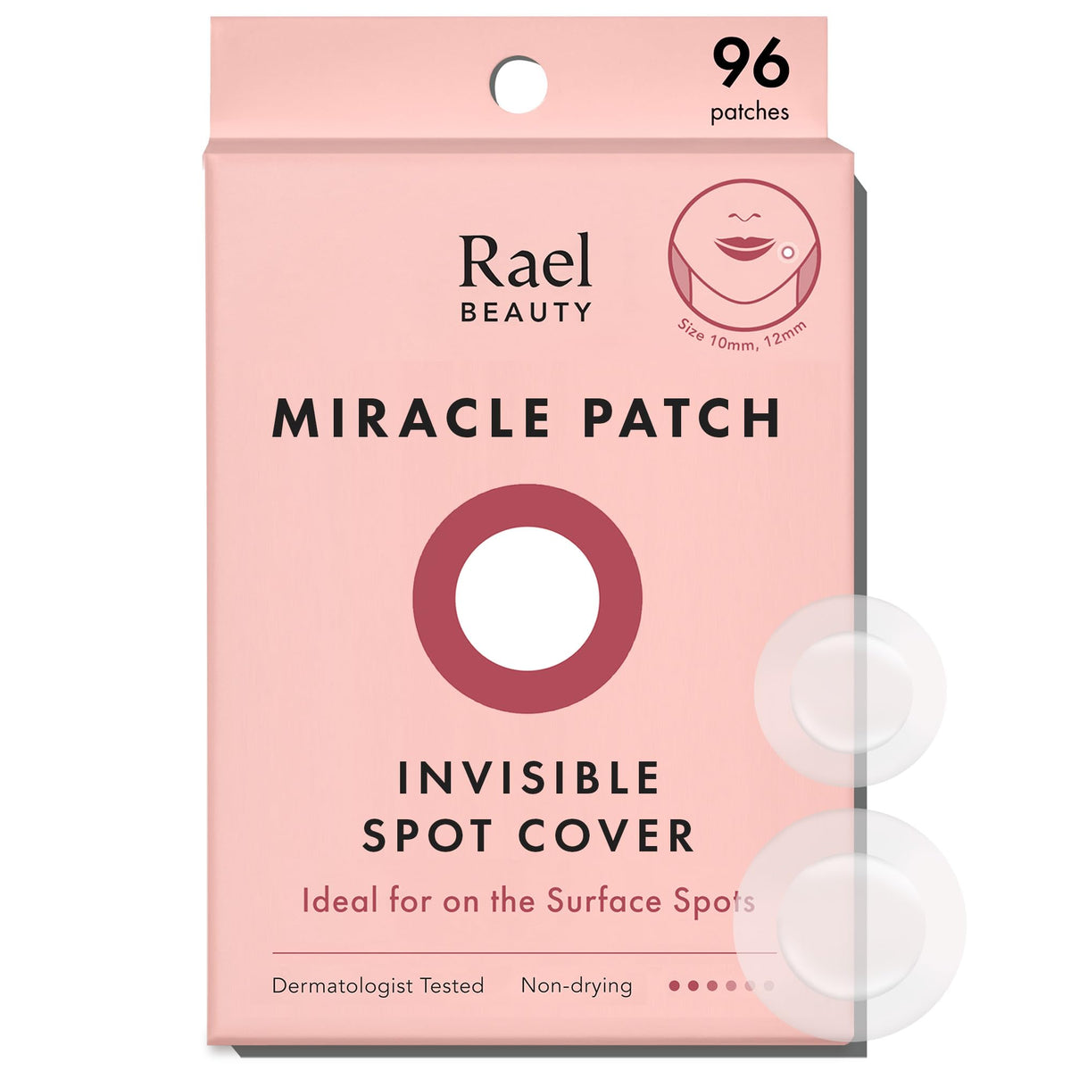 Rael Hydrocolloid Pimple Patches - Invisible Acne Treatment, 96 Count, Korean Skin Care