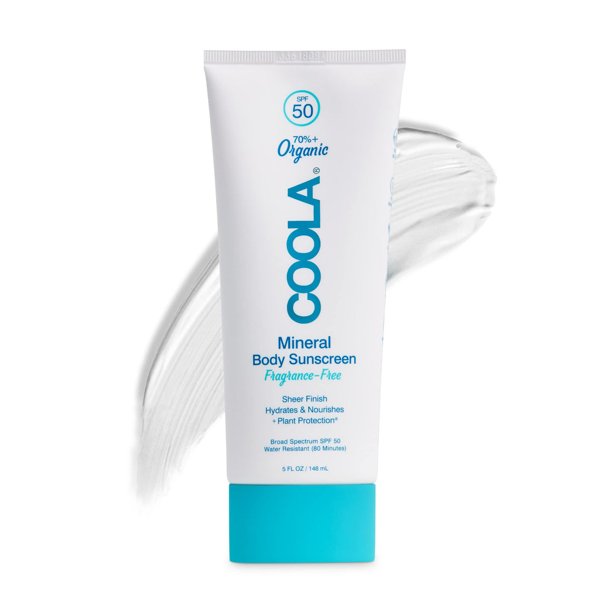 Coola Organic Mineral Sunscreen Spf 50, Vegan, Fragrance-Free, 5 Fl Oz Body Lotion