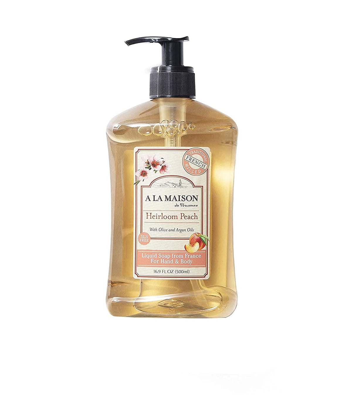 A La Maison Liquid Soap Heirloom Peach, 16.9 Fl Oz - Premium Moisturizing Cleanser