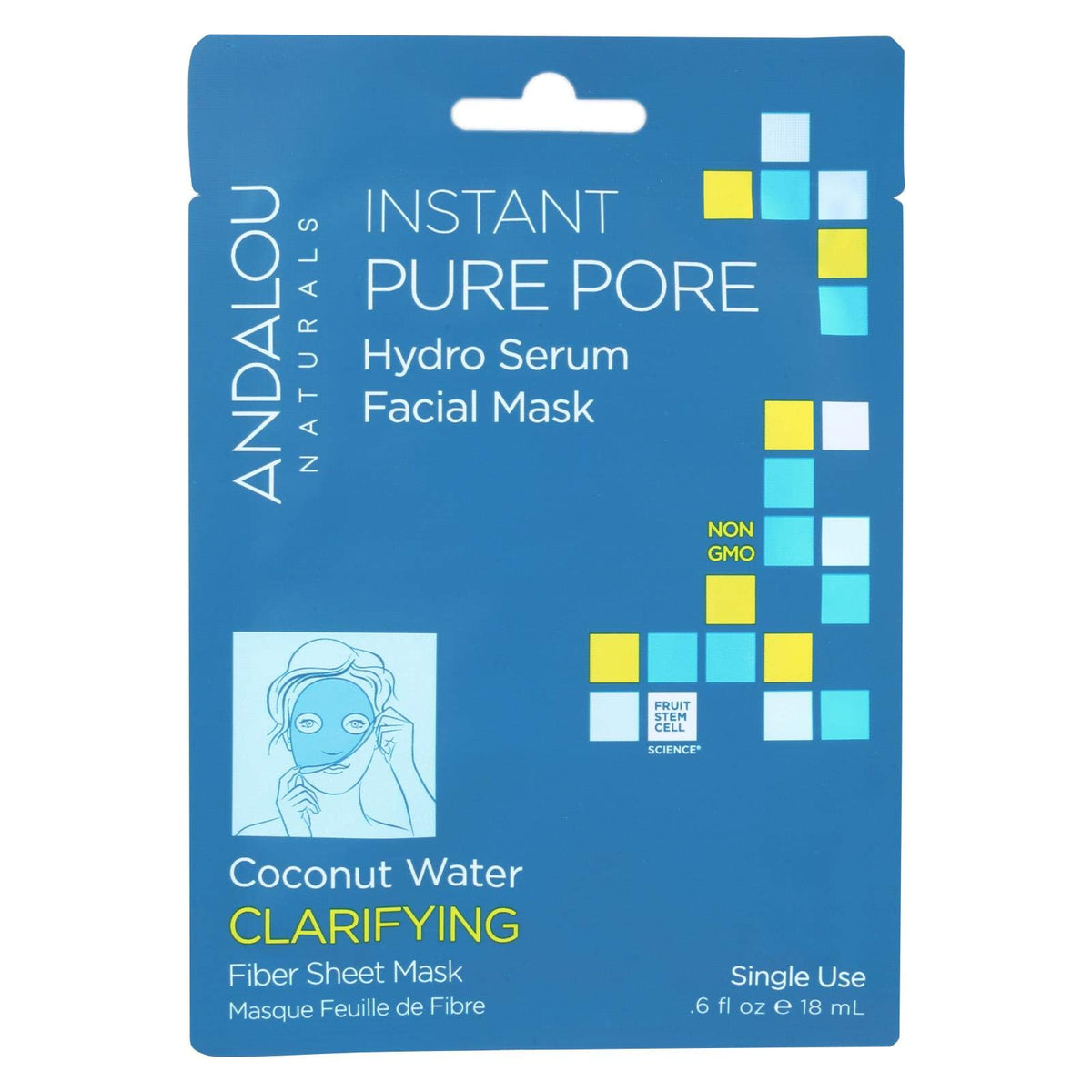 Andalou Naturals Instant Pure Pore Mask - Deep Cleansing Treatment For Clear Skin