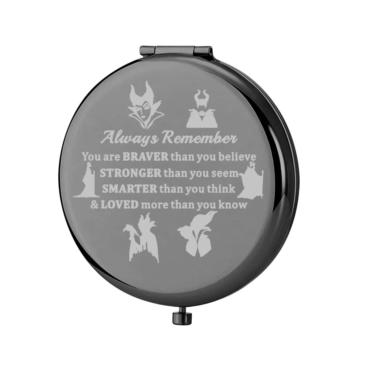 Keychin Evil Queen Pocket Mirror - Compact Silver Mirror For Women, Girls & Teenagers