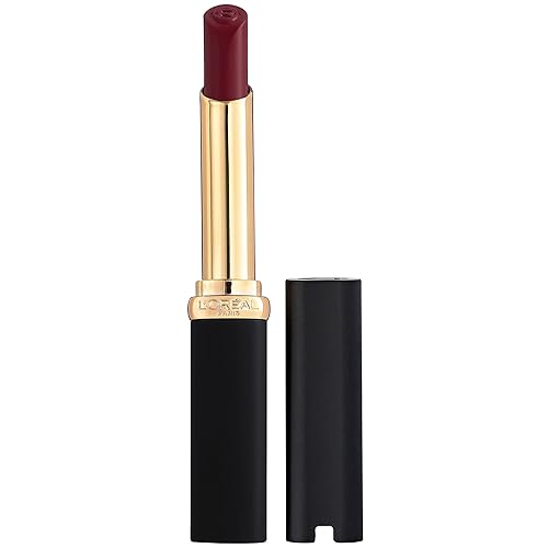 L’Oréal Paris Colour Riche Matte Lipstick, Le Plum Dominant, 16Hr Hyaluronic Acid Infused, 0.