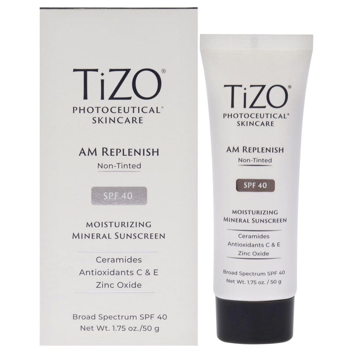 Tizo Photoceutical Am Replenish Spf 40 Sunscreen - Non-Tinted, 1.75 Oz For Un