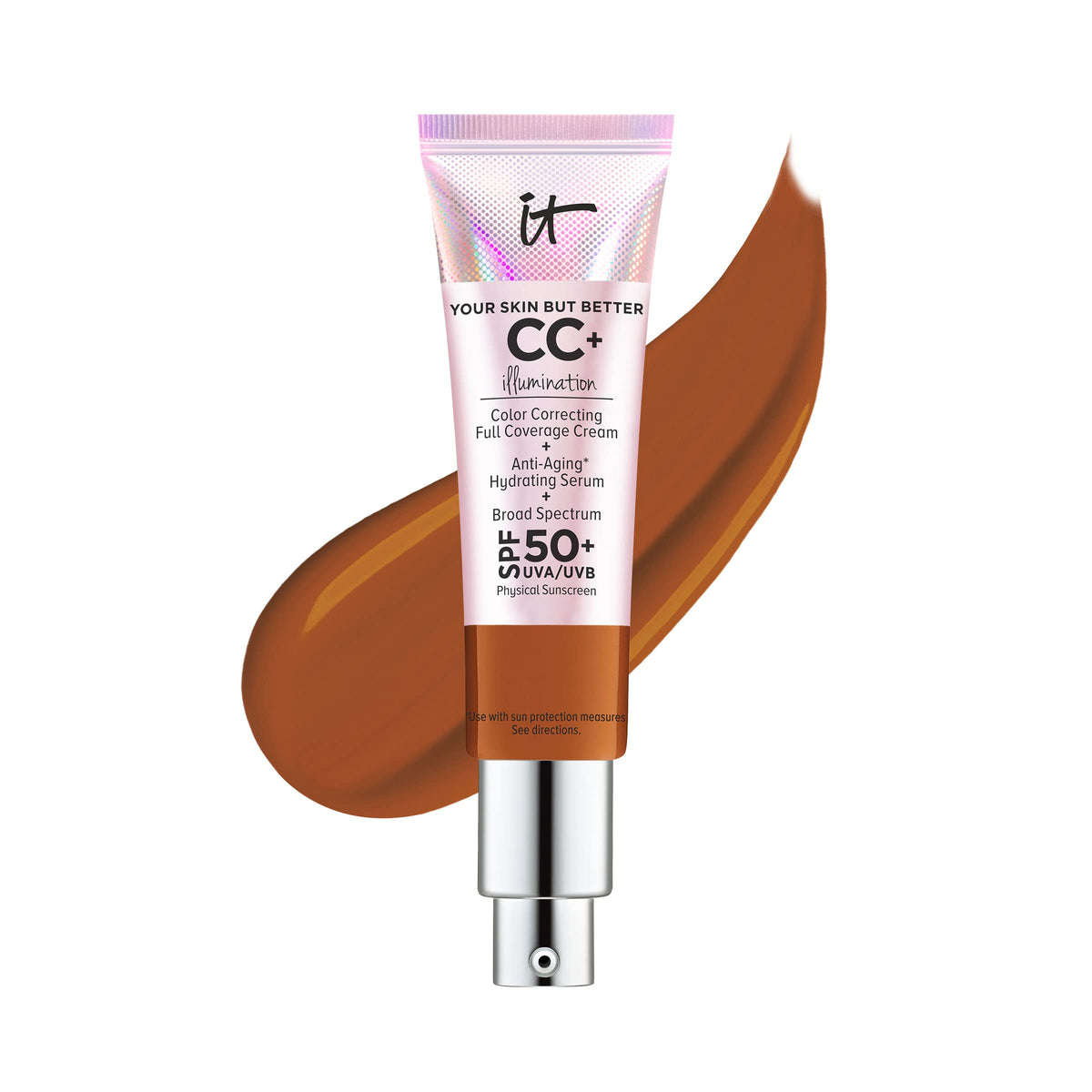 It Cosmetics Cc+ Cream Illumination, Rich Honey - Full-Coverage Foundation & Spf 50+ Sunscreen