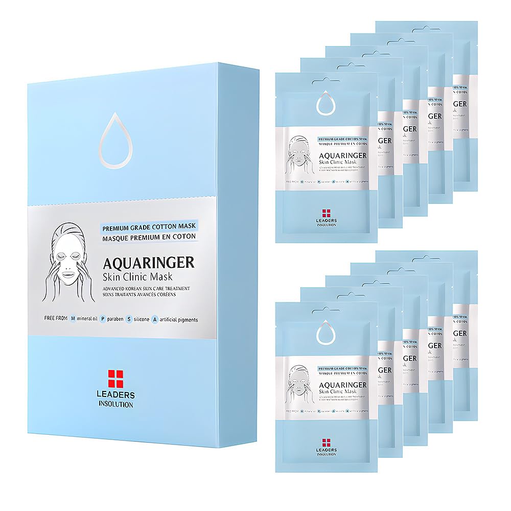 Leaders Insolution Aquaringer Mask - Intense Hydration & Firming For Dry Skin (10 Sheets)