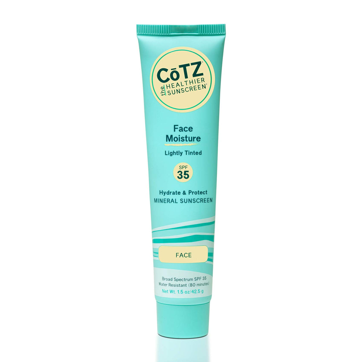 Cotz Face Moisture Tinted Mineral Sunscreen Spf 35 - 1.5 Oz Broad Spectrum Protection