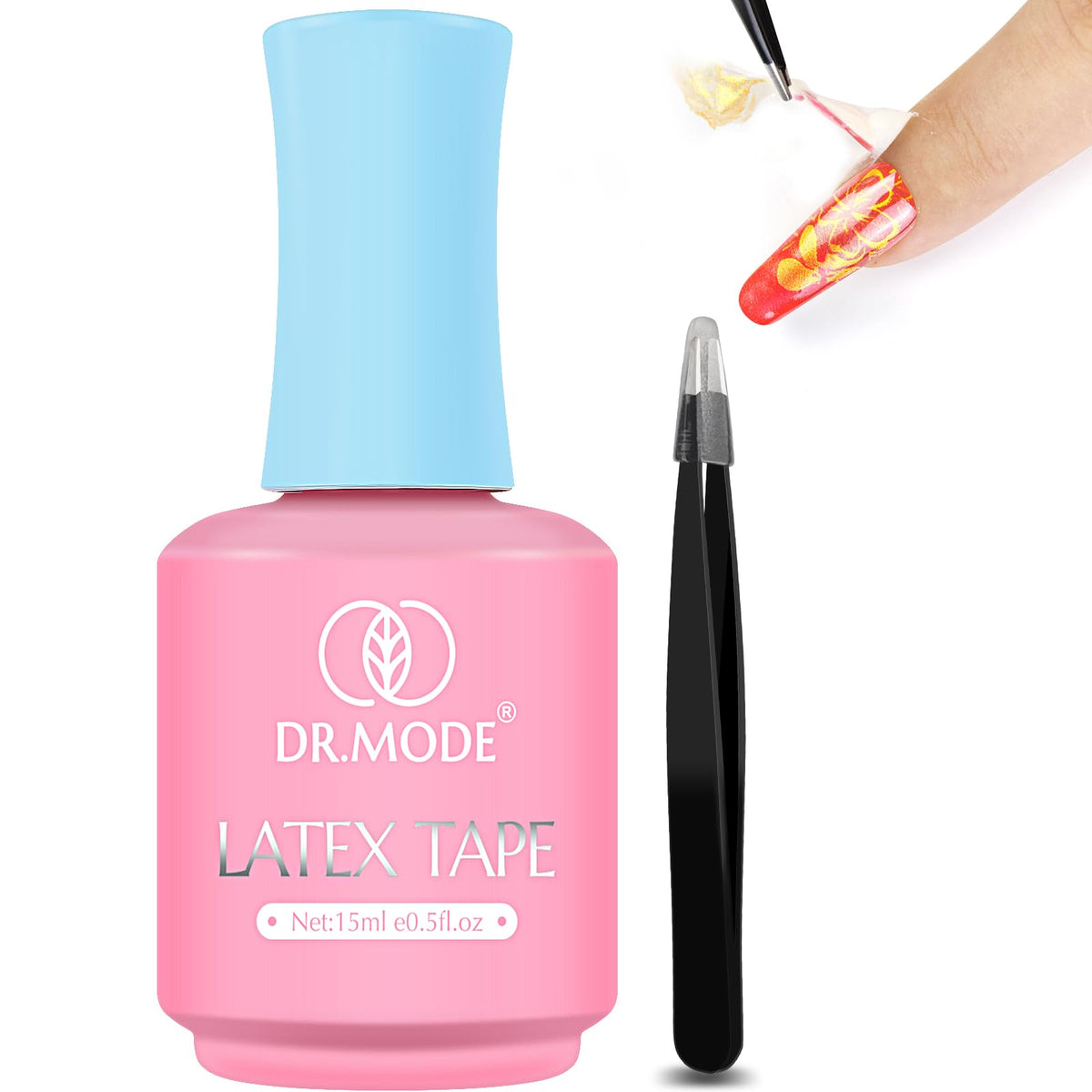 Drmode Liquid Latex For Nails - Fast Drying Nail Polish Barrier & Cuticle Guard, 0.5 Fl Oz