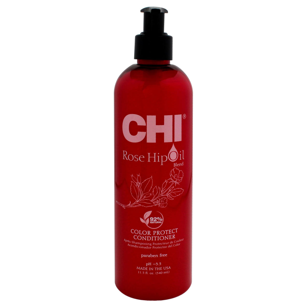 Chi Rosehip Oil Conditioner For Color-Treated Hair, 11.5 Oz - Sulfate & Paraben Free