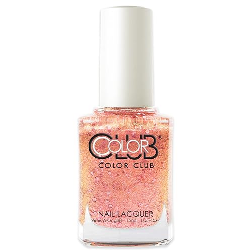 Color Club In Your Dreams Nail Lacquer - Gold With Pink Iridescent Glitter, 0.5 Fl Oz