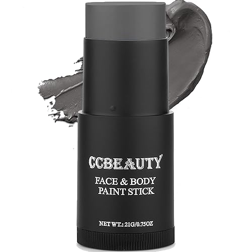 Ccbeauty Dark Grey Face Body Paint Stick - Waterproof Hypoallergenic Cream For Halloween Cosplay