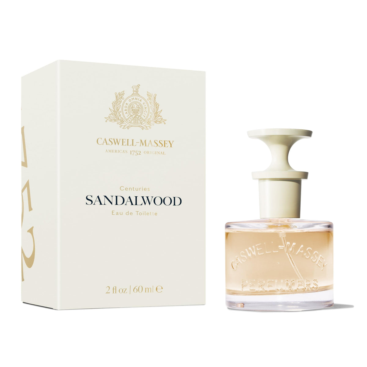 Caswell-Massey Sandalwood Eau De Toilette - Unisex Perfume, 2 Fl Oz, Fresh Sandalwood S