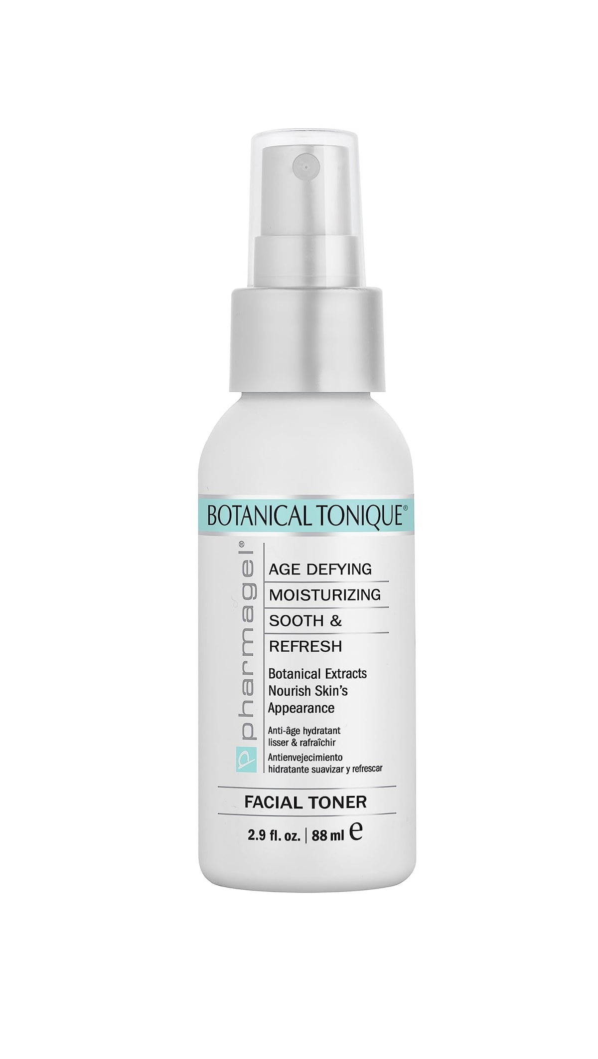 Pharmagel Botanical Tonique Facial Toner - Travel Size 3 Fl Oz, Hydrating & Refreshing