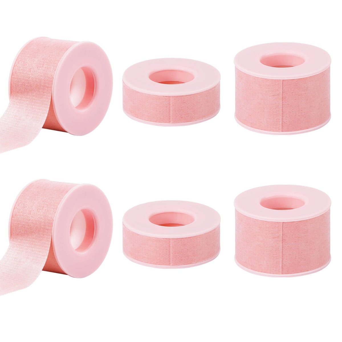 Luter 4Pcs Waterproof Silicone Lash Adhesive Tape - Reusable Eyelash Extension Tools, Pink