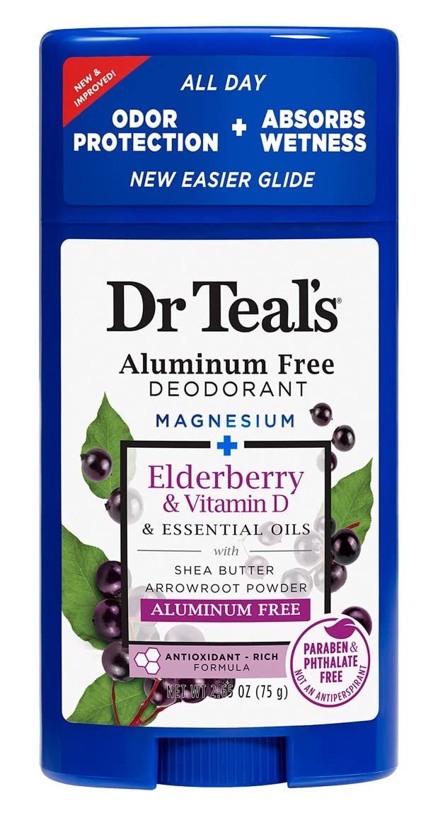 Dr. Teal'S Aluminum-Free Deodorant With Elderberry & Vitamin D, 2.65 Oz