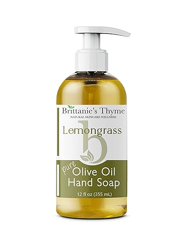 Brittanie'S Thyme Organic Lemongrass Hand Soap, 12 Oz - Vegan, Gluten Free Castile Soap