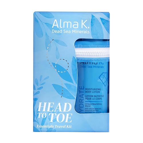 Alma K Head To Toe Essentials Travel Kit - Moisturizing Lotion, Shower Cream & Shampoo/Conditioner