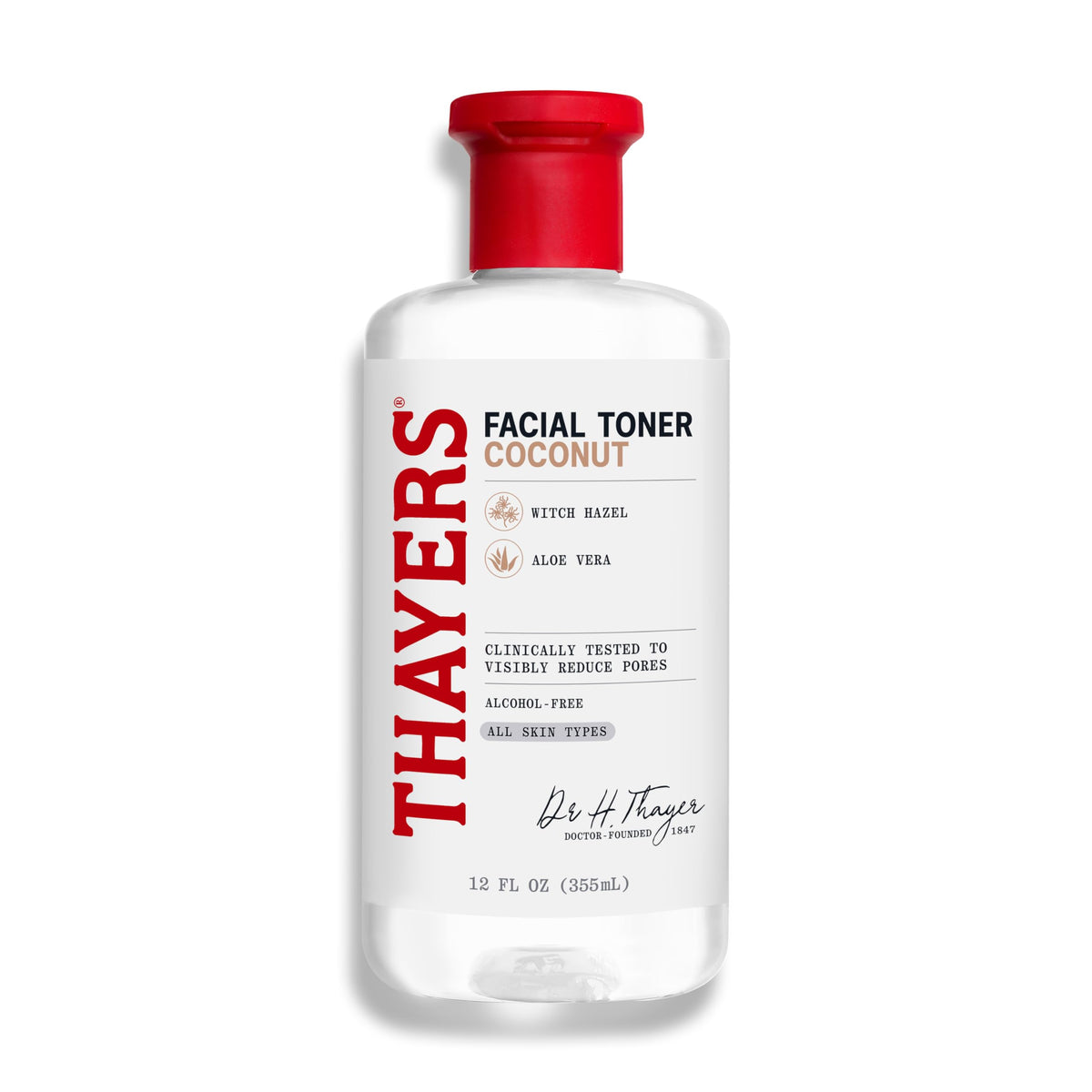 Thayers Alcohol-Free Coconut Water Facial Toner With Aloe Vera, 12 Oz, Vegan, Dermatologist Tested