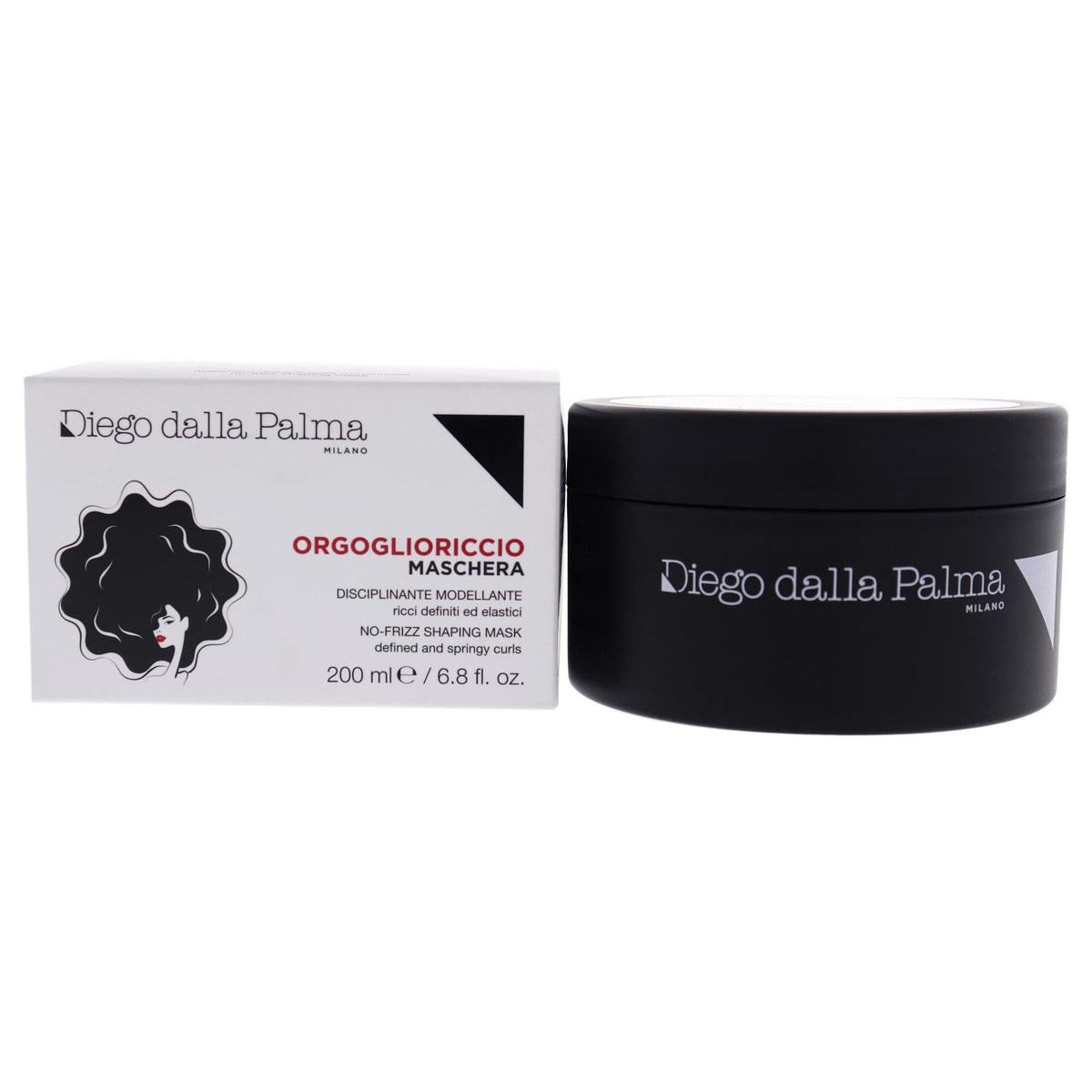 Diego Dalla Palma No-Frizz Shaping Hair Mask - Elasticizing Treatment For Defined Curls, 6.8 Oz