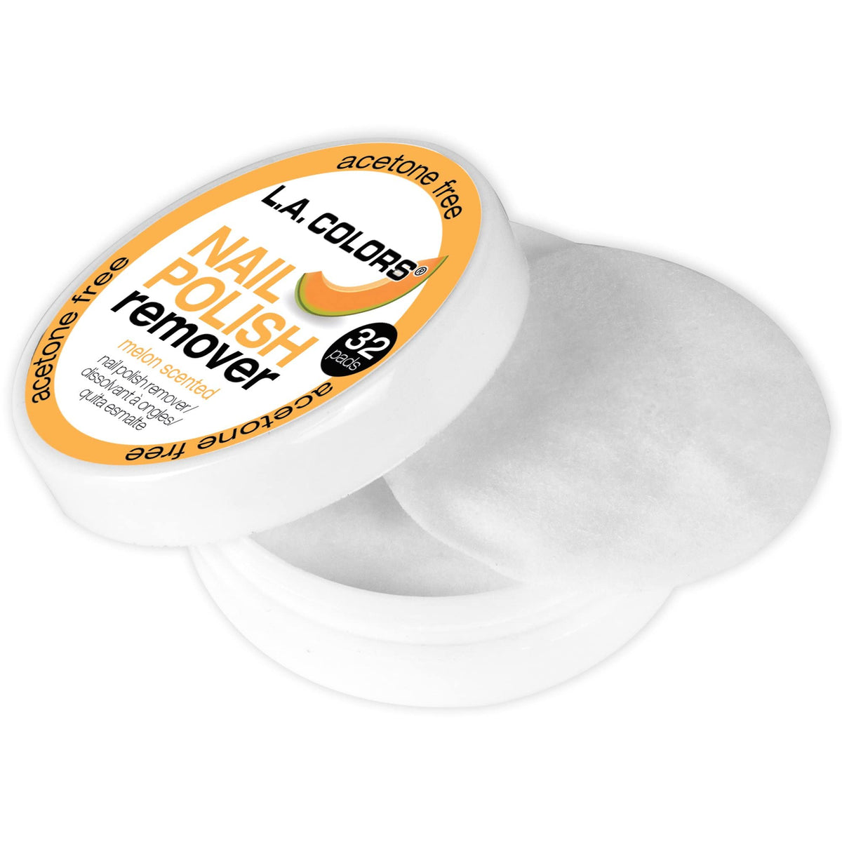 L.A. Colors Nail Polish Remover Pads - Melon Scent, 1 Ounce, Gentle & Effective Cleaning