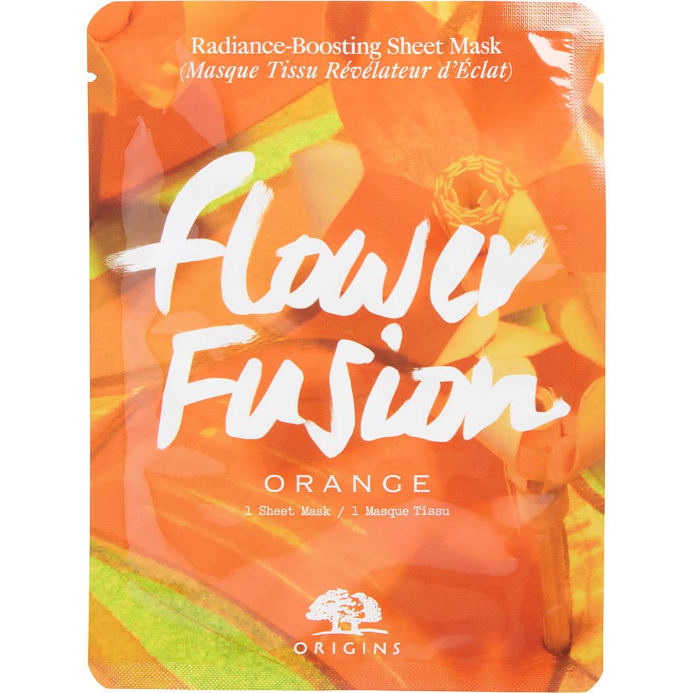 Origins Flower Fusion Orange Radiance-Boosting Sheet Mask - 1 Count For Glowing Skin