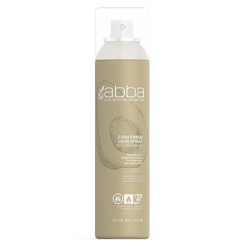 Abba Firm Finish Hair Spray - 10 Oz, Long-Lasting Hold, Professional Quality Hair Styling