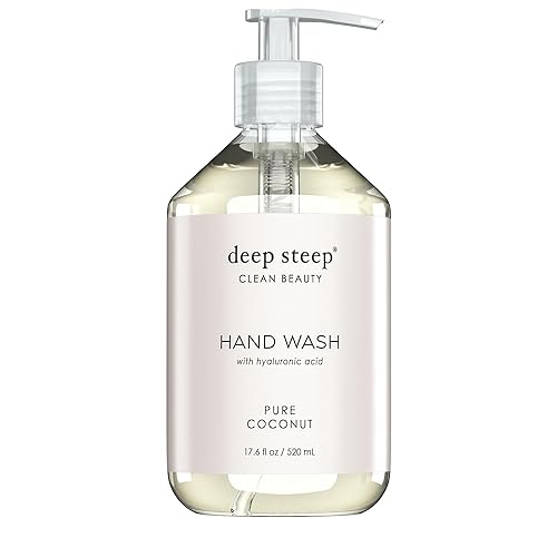 Deep Steep Liquid Hand Wash - Pure Coconut Scent, 17.6 Fl Oz, Moisturizing Formula