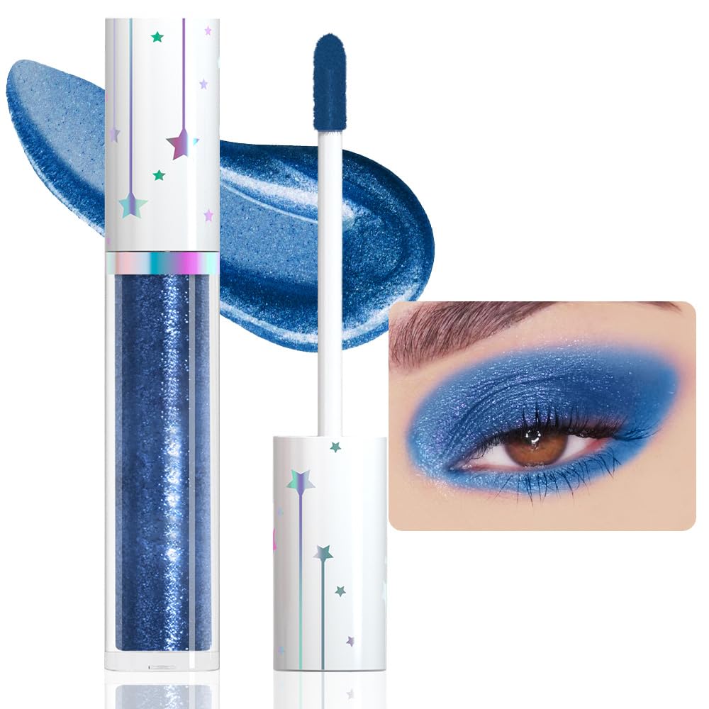 Evpct Liquid Shimmery Glitter Eyeshadow Stick, Waterproof Metallic Eyeliner, 22# Royal Blue