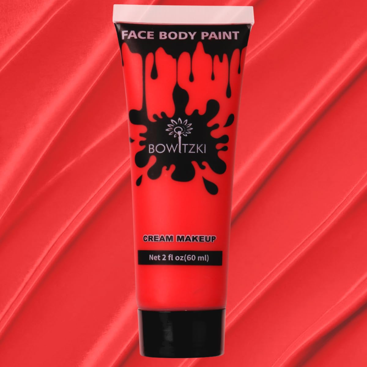 Bowitzki Red Face And Body Paint 2Oz - Water-Based Makeup For Kids & Adults, Halloween, Cosplay