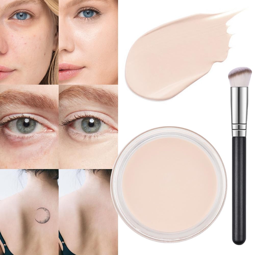 Kaely Under Eye Concealer Set - Waterproof Dark Circle Corrector, 0.21 Oz, A-01 Ivory White