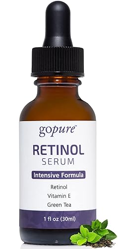 goPure Retinol Serum - Anti-Aging, Green Tea & Vitamin E, 1 fl oz for Youthful Skin