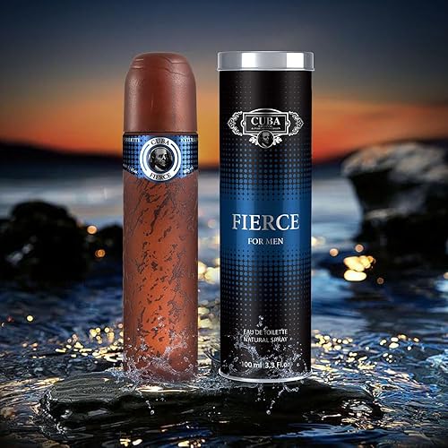 Cuba Fierce Men Eau de Toilette 100 ml - Invigorating Fragrance for Men, 3.3 Ounce, Perfect for Everyday Use