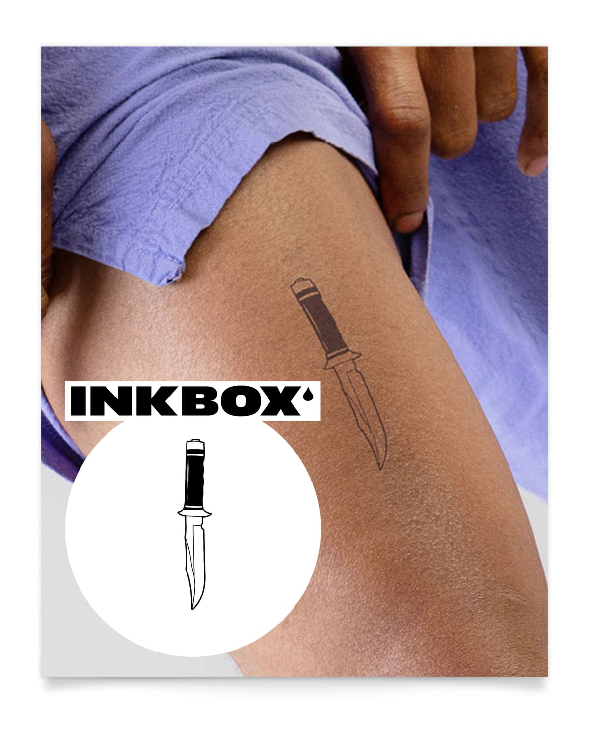 Inkbox Semi-Permanent Temporary Tattoo, Water-Resistant, Hunter, 3X3 In, Lasts 1-2 Weeks