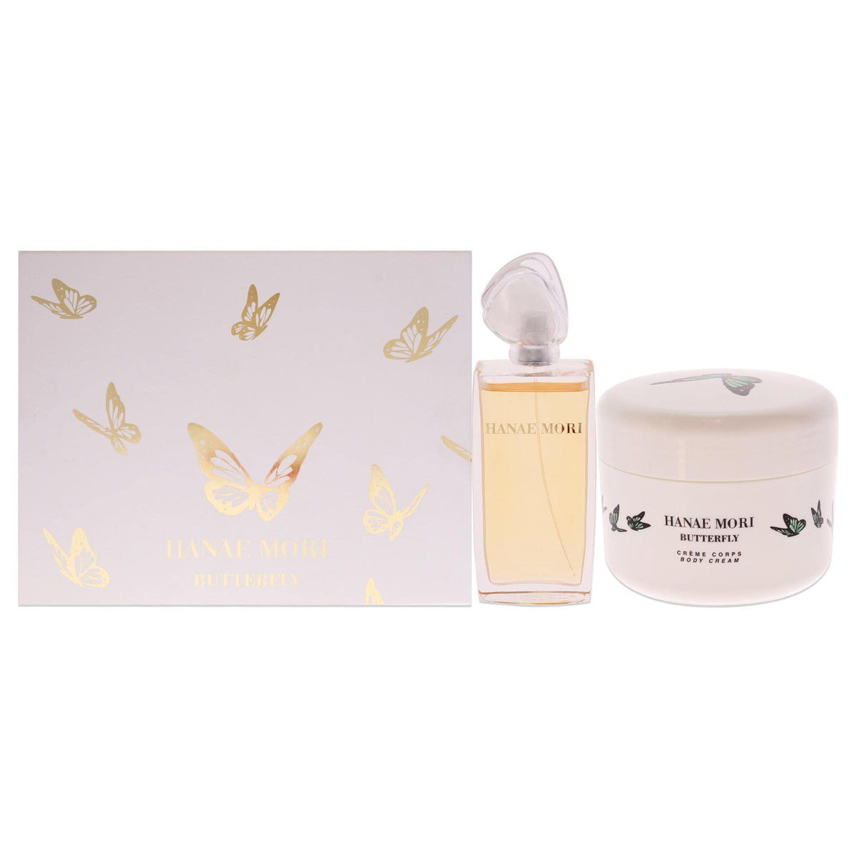 Hanae Mori Butterfly Gift Set: 3.4Oz Edp Spray & 8.5Oz Body Cream - 2 Piece